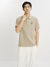 Men's Sorona Cooling Khaki Embroidered Polo Shirt